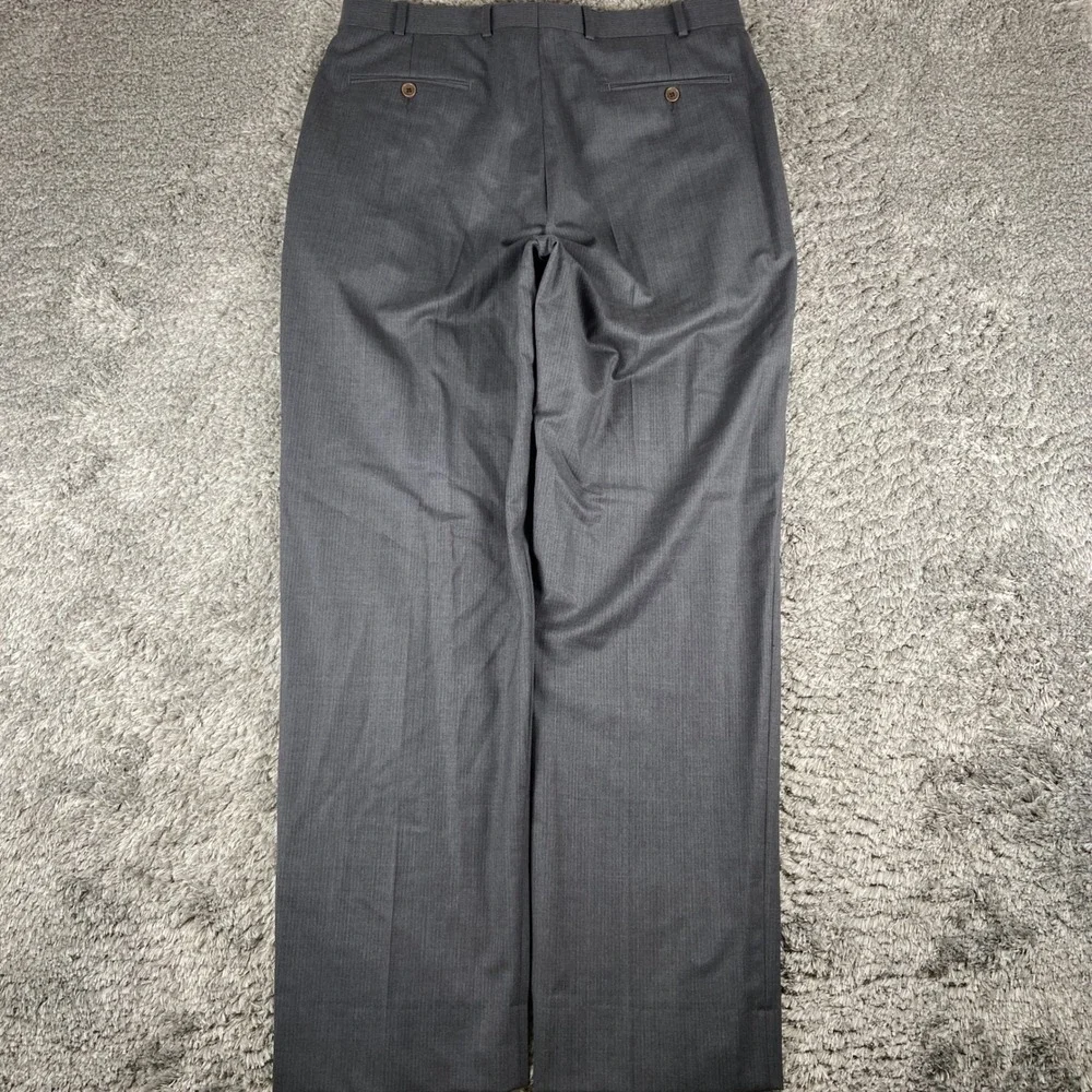 Brooks Brothers 346 Stretch 2 Piece Suit Men 44L Blazer 36x33 Pant Grey Wool